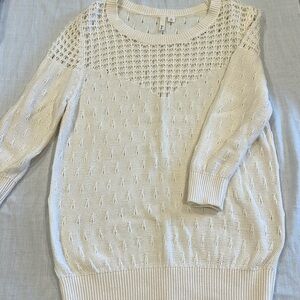 B0126 Frenchi Knit 3/4 Sleeve Sweater SZ Large excellent condition